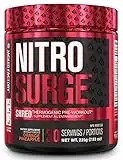 NITROSURGE Shred Thermogenic Pre Workout Supplement - Energy Booster, Instant Strength Gains, Sharp Focus, Powerful Pumps - Nitric Oxide Booster & PreWorkout Powder - 30Sv, Orange Pineapple