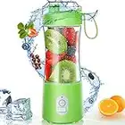 Portable Blender - Personal Size Blender Smoothies and Shakes USB Rechargeable Juicer Cup with 6 Powerful Blades Handheld Fruit Juicer 13oz Fruit Blender Mixer for Travel 380ML