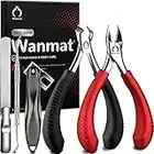 Toenail Clippers, Professional Nail Clippers for Thinck & Ingrown Nails, Upgraded Toe Nail Clippers for Men, Podiatrist Toenail Clippers Fingernail Clippers Wanmat