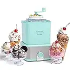 Nostalgia Electric Ice Cream Maker - Old Fashioned Soft Serve Ice Cream Machine Makes Frozen Yogurt or Gelato in Minutes - Fun Kitchen Appliance - Modern Style - Aqua - 2 Quart