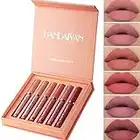 Rossetto Liquido Set, 6 PCS Kit lucidalabbra opaco, regalo per cosmetici a lunga durata impermeabile (02)