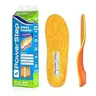 Powerstep Pulse Maxx Running Insoles - Over-Pronation Corrective Orthotic Inserts for Running Shoes - Plantar Fasciitis Relief, Heel & Foot Pain Relief & Arch Support Insoles (M 6-6.5, F 8-8.5)