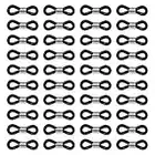 GARNECK 100pcs Eyeglass Chain Ends DIY Handmade Silicone Eyeglass Connector Loop Holder Adjustable Glasses Chain Fixing Ring Buckle for Ladies Men Black