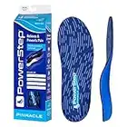 Powerstep Insoles, Pinnacle, Plantar Fasciitis Pain Relief Insole, Heel Pain & Arch Support Orthotic for Women and Men, Blue, Women's 7-7.5 / Men's 5-5.5