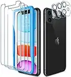 CANSHN 3 x Protector Pantalla para iPhone 11 y 3 x Protector de Lente Cámara con Ayuda de posicionamiento - Antiarañazos - Case Friendly - HD Cristal Templado para iPhone 11 6.1 pulgada