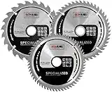 Saxton 165mm TCT Thin Kerf Cordless Circular Saw Blade Pack C Dewalt Makita Ryobi Bosch