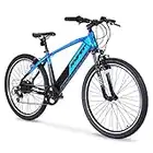 HYPER 26 MTB Electric Bike with 36V 7.8Ah Integrated Battery, Aluminium Frame, Front Suspension, Black/Blue