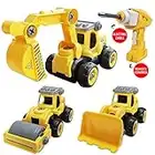 SZJJX 3 en 1 Camion de Construction convertit Bricolage Route Blocs de Construction Jouet pour 3,4,5,6 Ans Enfants Cadeau