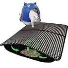 BEYAOBN Estera de Arena para Gatos,Doble Capa de Panal Alfombra para Gatos Estera para Bandeja de Arena para Gatos con Material EVA Impermeable, Antideslizante Lavable Estera Arena Gatos