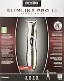 Andis - D-8, Slim-Line Pro Li Cord/Cordless Rechargeable T-Blade Trimmer - for Men/Women/Kids with Carbon Steel Blade, Bump Free Tech, Zero Cuts, Low Irritation & Li-ion Lithium Battery - 300g, Silver