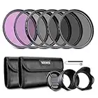 NEEWER Kit di Filtro per Obiettivo da 77mm: UV, CPL, FLD, ND2, ND4, ND8, Paraluce e Copriobiettivo Compatibile con Canon Nikon Sony Panasonic Fotocamere DSLR con Obiettivo da 77mm