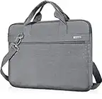 Voova Laptop Bag 17 17.3 Inch for Men and Women, Waterproof Large Computer Case Sleeve for 17-18 Inch HP LG Dell Lenovo Asus Laptop, Slim Briefcase Messenger Bag with Shoulder Strap, Grey