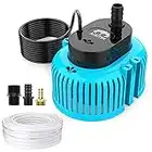 AISITIN Submersible Water Pump 80W Water Pump 3865L/H, 850GPH, 3 Adapters and Drain Hose, Suitable for Household Swimming Pools, Pond Drainage, Fish Tank Aeration, Gardening Irrigation