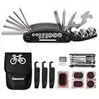 Oumers Multi-Function Bike Bicycle Cycling Mechanic Repair Kit/Bike Tool Equipment with 3pc Tire Lever 5pc Tyre Patches/Tire Rasp/Work Bag