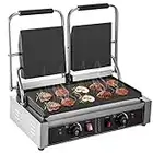 VEVOR Parrilla Eléctricas Comercial Parrilla Grill LD-813E Plancha Eléctrica para Pan Tostadora 1800W Grill Electrico Plancha Electrica para Cocinar 214x214mm Plancha para Barbacoa Plancha Comida