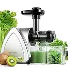 KEDEMAS Cold Press Juicers Machine Maker, Slow Masticating Juicer for Fruits Veggies and Leafy Greens, Easy to Clean and Assemble, Quiet Motor, Juicing Extractor with Reverse Function, Dry Pulp, Silver