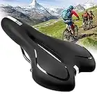 TWBEST Sillín Bicicleta, Sillín de Bici de Gel, Sillin Bicicleta Montaña, Cojín de Asiento de Bici de Gel Ergonómico y Cómodo, Impermeable y Transpirable para MTB,Bicicleta de Carretera