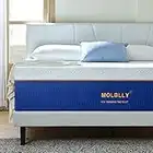 Molblly King Size Mattress, 12 Inch Cooling-Gel Memory Foam Mattress Bed in a Box,Cool King Bed Supportive & Pressure Relief with Breathable Soft Fabric Cover,Premium