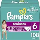 Diapers Size 6, 108 Count - Pampers Cruisers Disposable Baby Diapers, (Packaging May Vary)