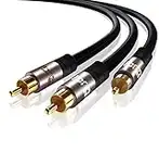 IBRA RCA Cable 0.5m, Y Cable/Subwoofer Cable/Audio Cable / 1 x RCA to 2 x RCA