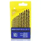 LudoPam Cobalt Drill Bit Set 13Pcs 1/16-Inch to 1/4-Inch, M35 HSS Twist Jobber Length for Stainless Steel, Hard Metal, Cast Iron, Plastic and Wood