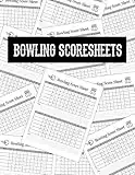 Bowling Score Sheets: Scoring Pad for Bowlers | Game Record Keeper Notebook | Bowling Team Score Book | Strike Spare Bowling Score Keeper | Score Cards 8.5" x 11" - 100 Pages