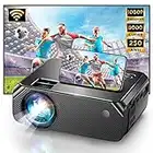 Mini Projector with WiFi, 1080p HD Supported Outdoor Projector, Portable Movie Projector, 8000L & 200 Inches Projector for iPhone, Compatible w/TV Stick, PC, Laptop, DVD Playe