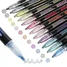 Super Squiggles Outline Markers-12 Colors Super Squiggles Shimmer Markers,Outline Markers Double Line Pen,Outline Markers Self-Outline Metallic Markers