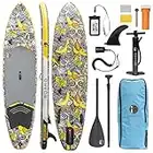 iBOARD Tabla de remo inflable | Tabla de remo SUP | 11 x 32 x 6 pulgadas de grosor | Todos los accesorios en el interior (COLOR-7, 11 pies)