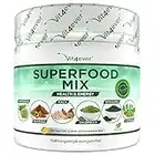 Kombination aus Superfoods - 420 g Pulver (Shake) mit Gerstengras, Guarana, Maca, Chlorella, Spirulina, Moringa - 100% natürlicher Power Smoothie - Mit Zitronen Aroma - Vegan