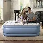 Simmons Beautyrest Hi-Loft Inflatable Air Mattress: Raised-Profile Air Bed with External Pump, Queen
