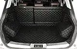 Auto mall Waterproof Trunk Liners Auto Carpet Custom Fit Cargo Trunk Mat Set Full Covered Trunk Mats Cargo Liners Leather Boots Liner Pet Mats for BMW X5 2008-2016 5 Seats(2nd Row Seperate Into 2 Part)(Black)