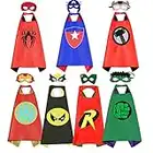 RioRand Kids Dress Up Superhero Capes Set Toys Costumes Dress Up Party Favors For Girls Boys Christmas Gifts 7PCS