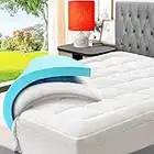 ELEMUSE Dual Layer 4 Inch Memory Foam Mattress Topper King, 2 Inch Cooling Gel Memory Foam Plus 2 Inch Bamboo Pillow Top Cover, Comfort Support Back Pain Relief