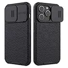 NILLKIN Funda para iPhone 14 Pro con Protección Deslizante para Cámara, CamShield Pro Funda Delgada a Prueba de Golpes para iPhone 14 Pro 6.1 Pulgada, Negro