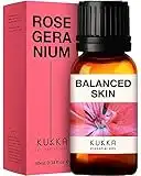 Kukka Rose Geranium Essential Oil for Skin - 100% Pure and Natural Therapeutic Grade Geranium Oil for Diffuser - Rose Geranium Essential Oil Organic for Aromatherapy (10ml)