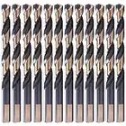 12 PCS 7/32" HSS Black and Gold Coated Twist Drill Bits, Metal Drill, Ideal for Drilling on mild Steel, Copper, Aluminum, Zinc Alloy etc. Pack in Plastic Bag
