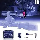 Odepro KL52IR-Pro 850nm IR Torch Zoom Adjustable LED Hunting Lamp Illuminator Focus Torches Tactical Flashlight with Stepless Dimmer Cable Switch for Night Vision Hunting Rabbit Foxes Deer