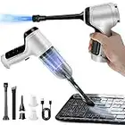 Electric Air Duster for Computer Cleaning- Rechargeable Canned Air- Compressed Air Duster- Mini Vacuum- Keyboard Cleaner- 3-in-1