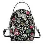 Signare Tapestry Mini Backpack Women, Small Crossbody Purse, Travel Shoulder Bags, Handbag Wallet, Satchel School Bag, Daypack in famous Design (Jacobean Dream, MIPK-JACOB)