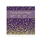 Flying Wish Paper - Champagne Dreams, Write It, Light It and Watch It Fly, Large Kit, 7" x 7"