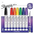 SHARPIE Oil-Based Paint Markers, Medium Point, Assorted Colors, 8 Count - Great for Rock Painting