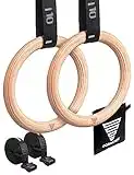 GORNATION Turnringe Holz - Ringe für Calisthenics, Turnen, Fitness, Sport - Gymnastikringe mit Gurten & Tasche für Indoor & Outdoor Training