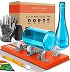 Home Pro Shop Glass Bottle Cutter & Glass Cutter Tool Kit- Wine Bottle Cutter DIY Tool- Glass Bottle Cutter Kit for Wine, Beer Bottles, Mason Jars - Glass Cutting Kit w/Safety Gloves & Accessories