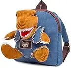 Naturally KIDS Très Petit Dinosaur Sac à Dos – Jouets Dinosaure pour Enfants à partir de 2 Ans – Sac à Dos avec Velours Marron T Rex Dino