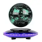 Magnetic Levitating Globe, Upscale Geschenkdekoration Schwebender Globus,Auto Rotating Magnetische Schweben Weltkarte Kugeln interaktiver globus die Kugel Weltkarte (6 Zoll + Fliegende Untertasse)