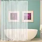 Wimaha Clear Shower Curtain Liner 71x71, Waterproof Shower Liner with Heavy Duty Magnets for Bathroom, 12 Metal Grommets, Clear