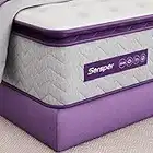 Sersper 8 Inch Memory Foam Hybrid Pillow Top Twin Mattress - 5-Zone Pocket Innersprings Motion Isolation -Heavier Coils for Durable Support -Medium Firm -Made in North America