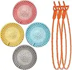 Shower Drain Cover Hair Catcher, Drain Hair Catcher Bathroom Tub, Hair Catcher Shower Drain, Drain Hair Catcher, with 3 Drain Clog Remover and 4 Silicone Hair Drain Catcher - 7 Pack