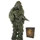 Arcturus Ghost Ghillie Suit: Woodland Camo | Double-Stitched Design with Adjustable Hood and Waist | Camo Hunting Clothes for Men, Military, Sniper, Airsoft and Hunting (Woodland, XL)